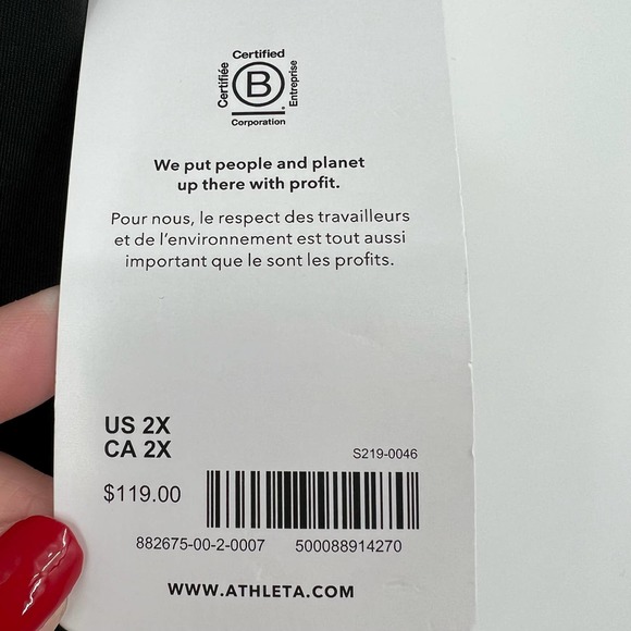 ATHLETA Venice Flare Pant Large L Black Venice Pant Wide Leg #882675 NEW size 2X - Picture 7 of 12